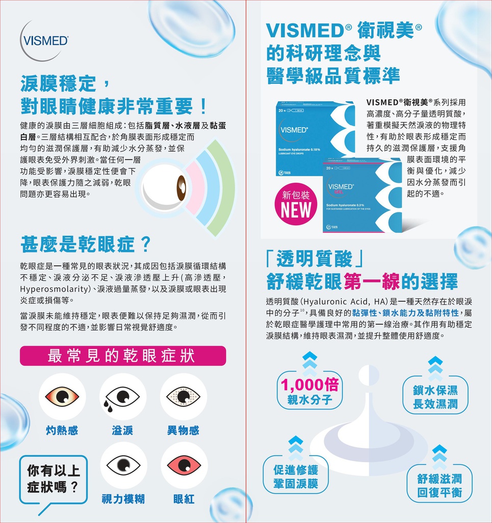 VISMED® MULTI 衛視美® 滋潤眼液 多次試用裝